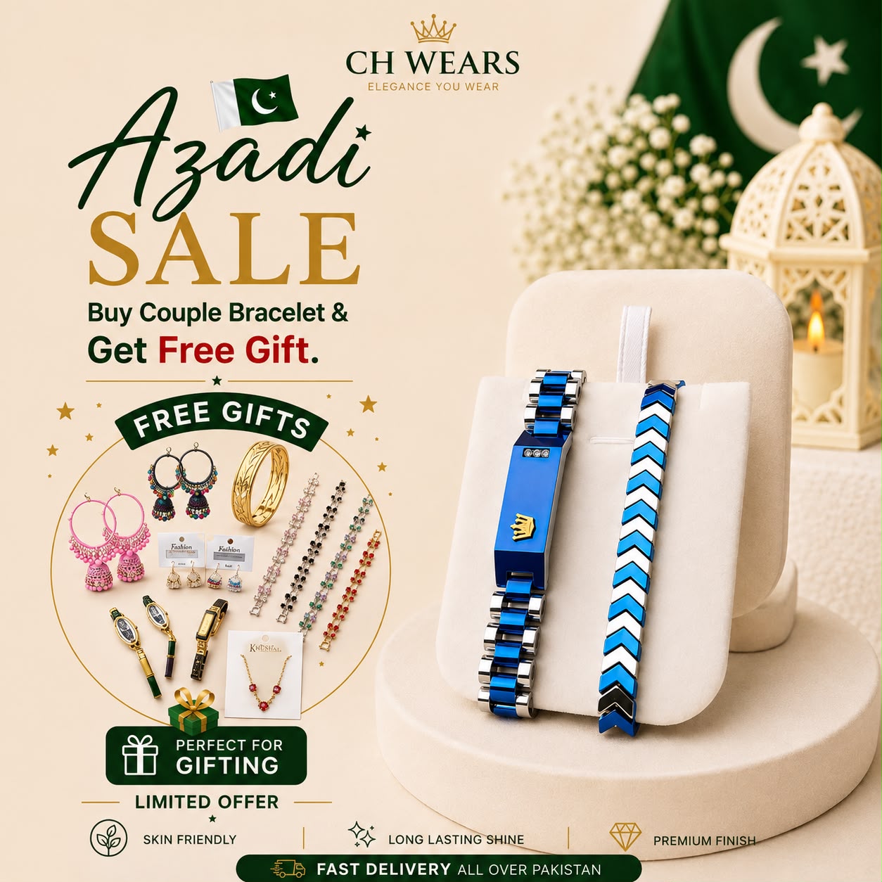 Buy a Couple Bracelet Set & Get a FREE Gift 🎁 | Premium Stainless Steel