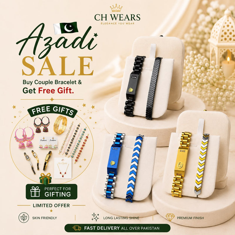 Buy a Couple Bracelet Set & Get a FREE Gift 🎁 | Premium Stainless Steel