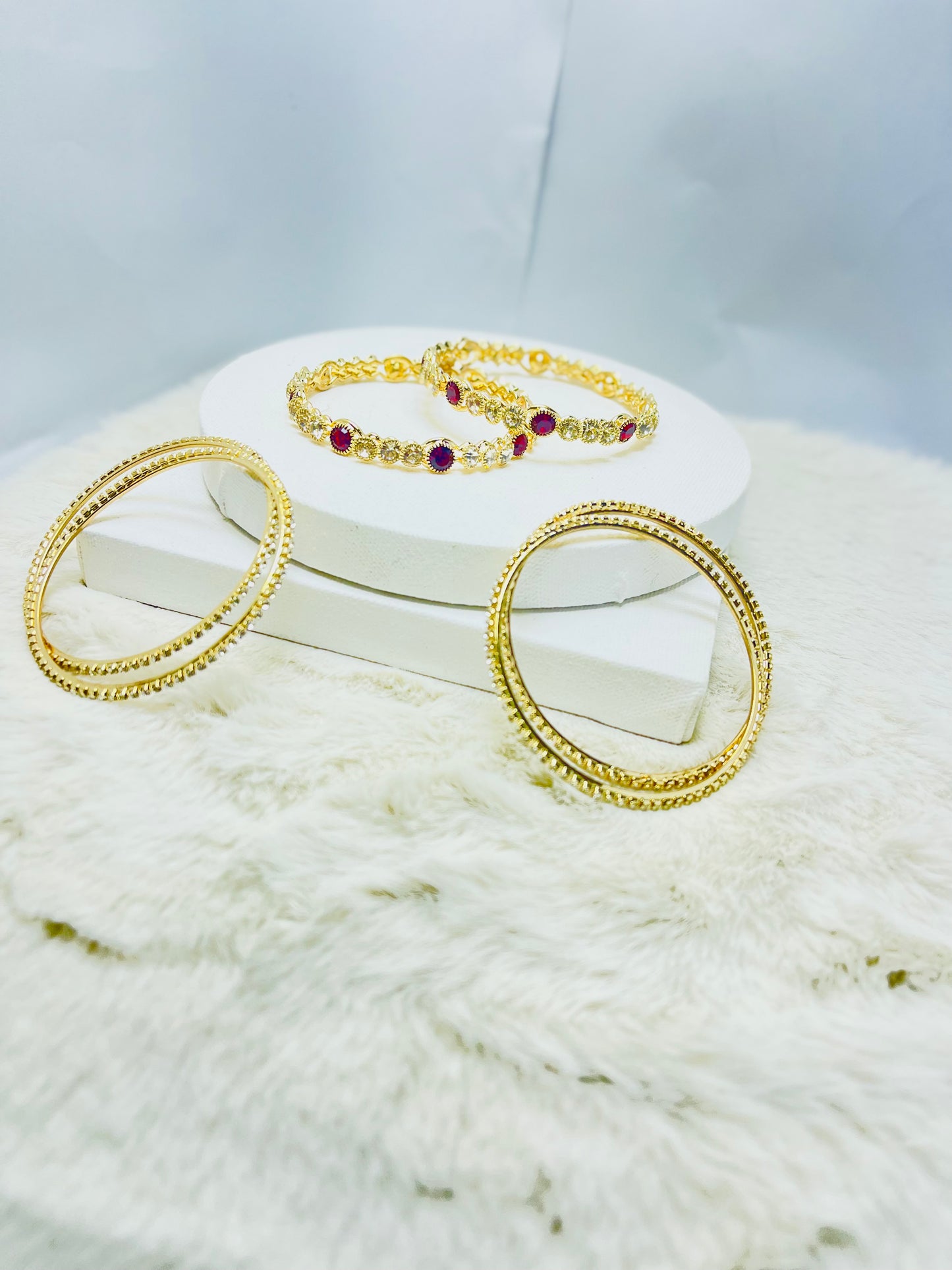 Royal Traditional Bangels with Kara Set