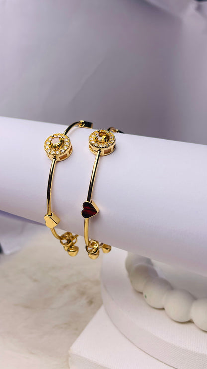 2 Bangles + 1 Ring Gold Plated Stylish Combo Pack
