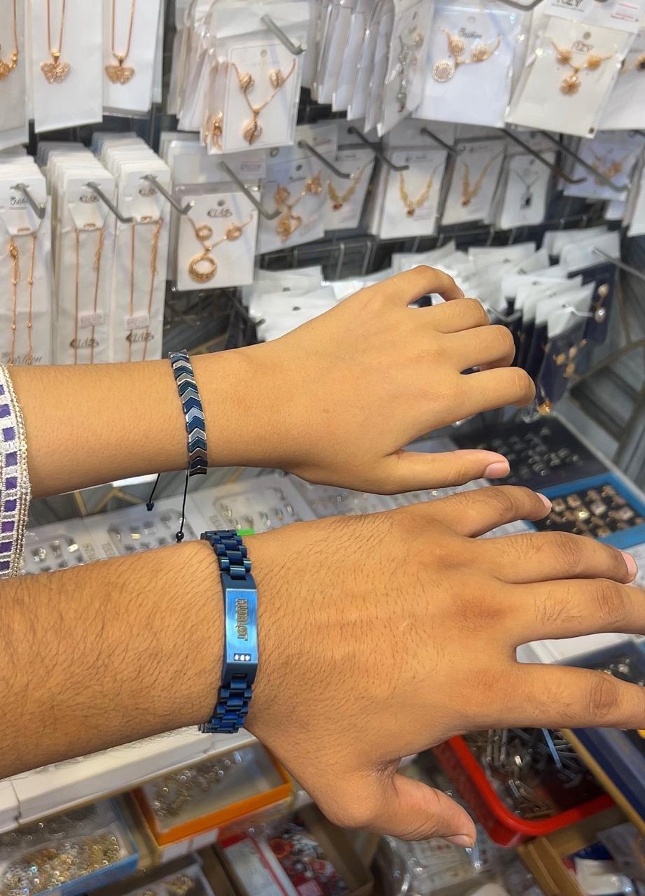 Couple Bracelet Luxury Stainless Steel Set