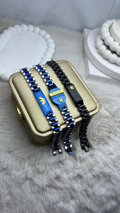 Couple Bracelet Luxury Stainless Steel Set