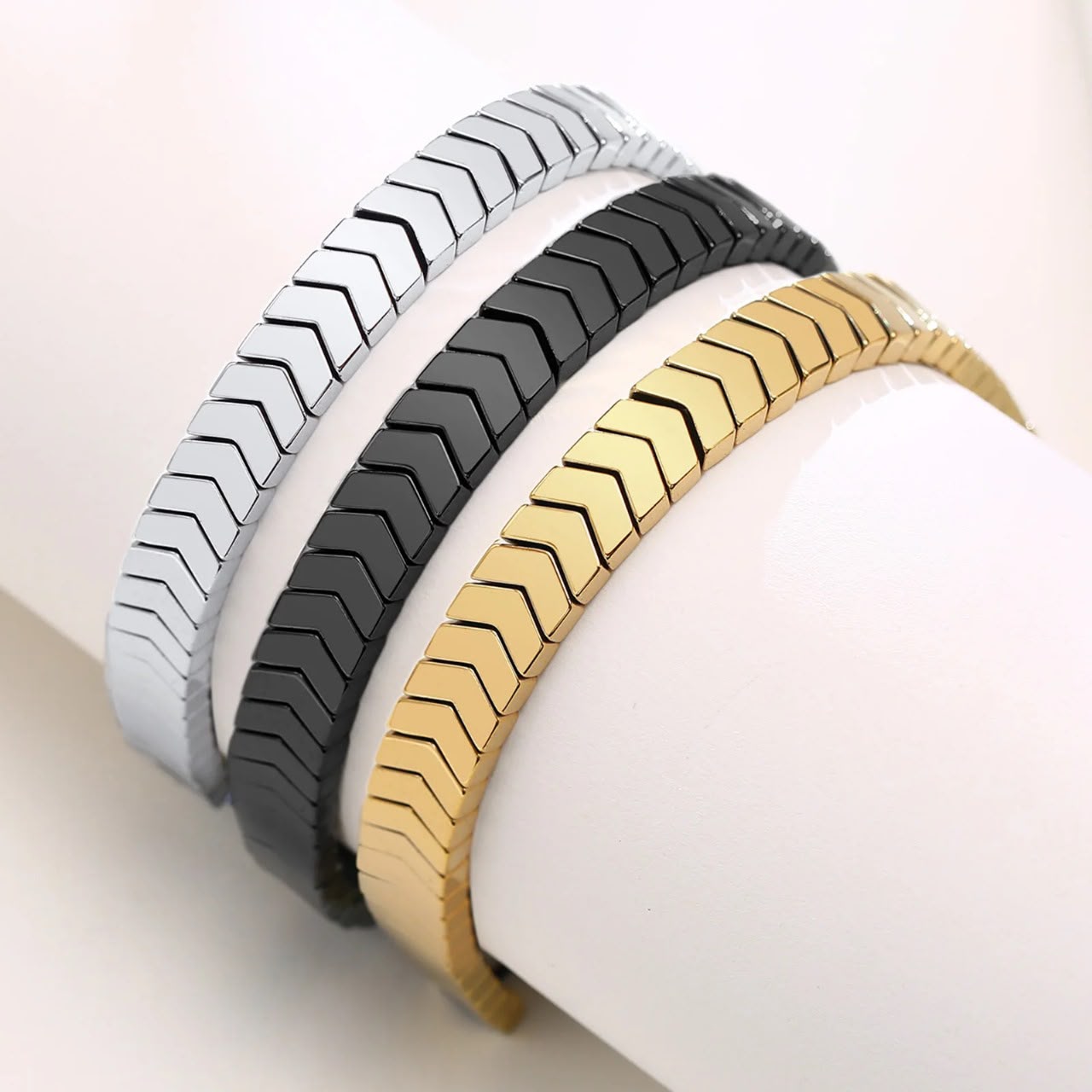 Luxury Women's Stainless Steel Stone Bracelet | Elegant Adjustable Bracelet for Girls