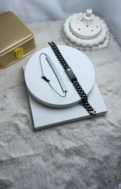 Buy a Couple Bracelet Set & Get a FREE Gift 🎁 | Premium Stainless Steel