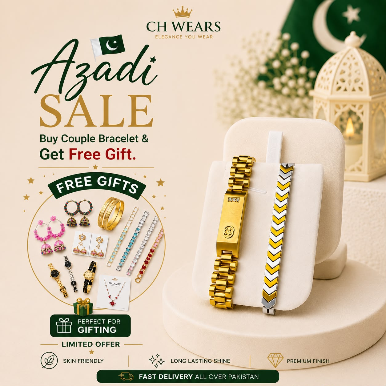 Buy a Couple Bracelet Set & Get a FREE Gift 🎁 | Premium Stainless Steel