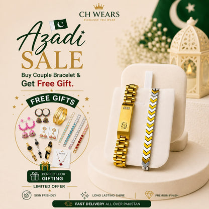 Buy a Couple Bracelet Set & Get a FREE Gift 🎁 | Premium Stainless Steel